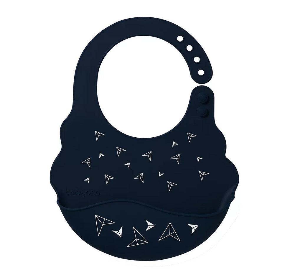 Babyono Silicone Bib with Adjustable Fastener Paperplanes | Prenatal, Babies, Nusring, Cybex, Avent Bib