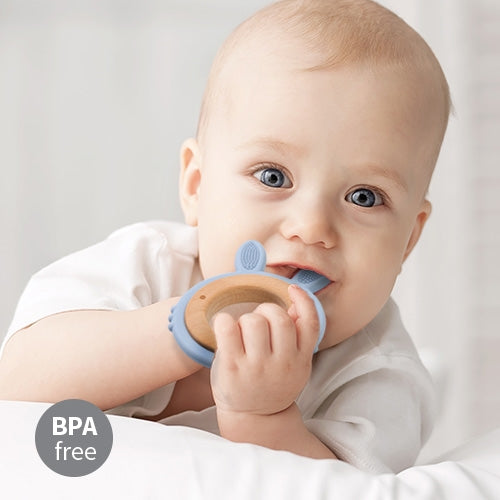 Babyono Wooden Silicon Teether | Prenatal, Babies, Nusring, Cybex, Avent Teether