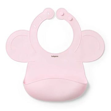 Babyono Silicone Bib with Adjustable Lock – Pink