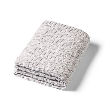 Babyono Cotton Knitted Blanket – Grey