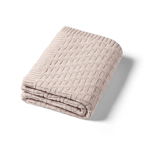 Babyono Cotton Knitted Blanket – Beige