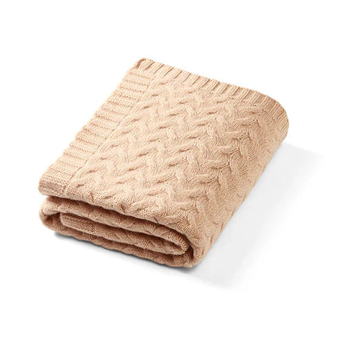 Babyono Merino Wool Blanket – Dark Beige