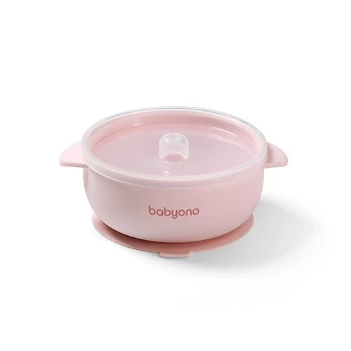 Babyono Silicone suction bowl with lid Suction Bowl