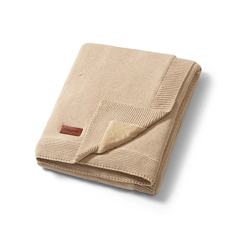 Babyono Cotton Blanket with Flannel Lining Brown