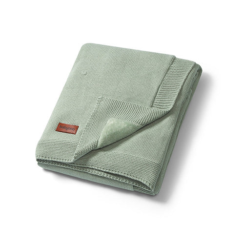 Babyono Cotton Blanket with Flannel Lining Green