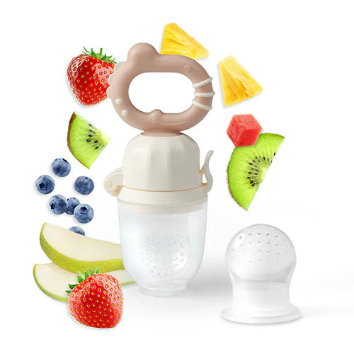 Babyono DINO Twist-Out Baby Food Feeder – Beige
