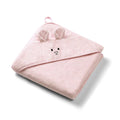 Babyono Bamboo Hooded Towel 100×100cm Pink