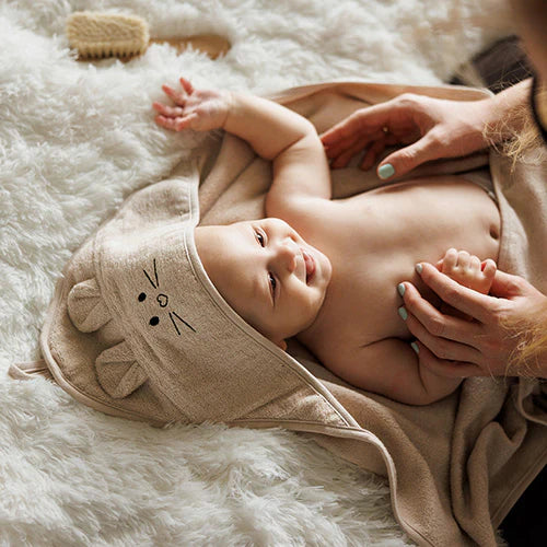 Babyono Bamboo Hooded Towel 100×100cm Mouse
