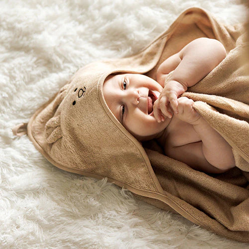 Babyono Bamboo Hooded Towel 100×100cm Brown