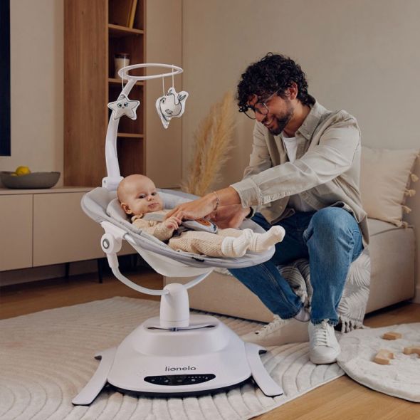 Lionelo Swinging Chair Bella Set Grey Concrete Swing USA, Lebanon