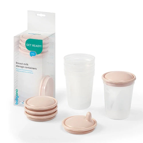 Babyono A set of containers with a spout 4pcs Food Containers