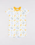 Prenatal White/yellow jungle safari sleepsuit for baby boy