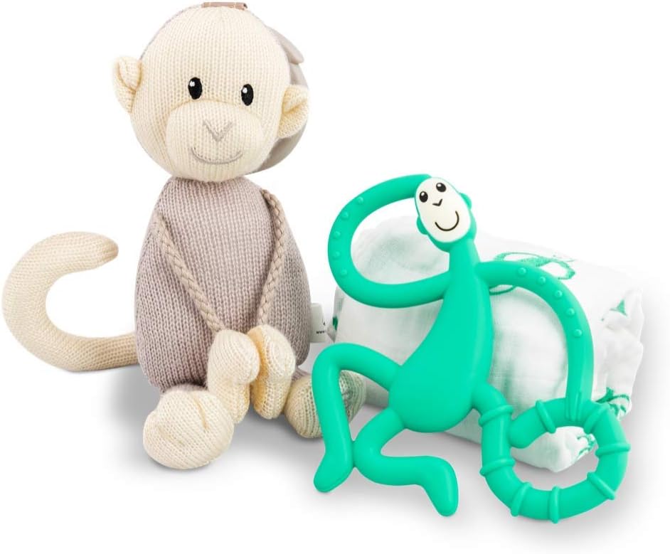 Matchstick Monkey Teething Gift Set Plush Teether Muslin Blanket Baby | Prenatal, Babies, Nusring, Cybex, Avent Teether