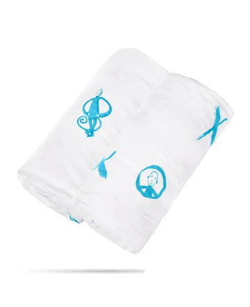 Matchstick Monkey Organic Cotton Muslin Swaddles 120x120cm Pack of 2 | Prenatal, Babies, Nusring, Cybex, Avent Muslin Blanket