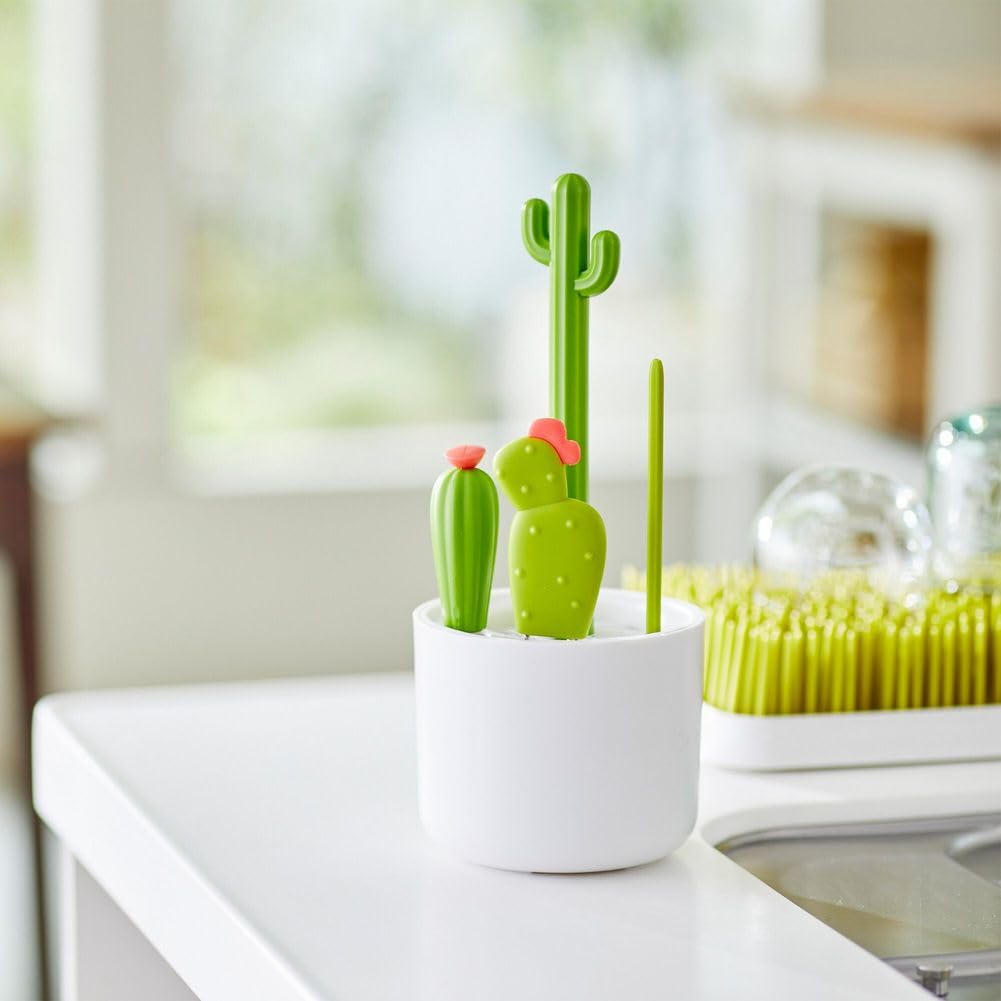 Boon Boon CACTI Bottle Cleaning Pack of 4 Brush Set | Prenatal, Babies, Nusring, Cybex, Avent Bottle Teat