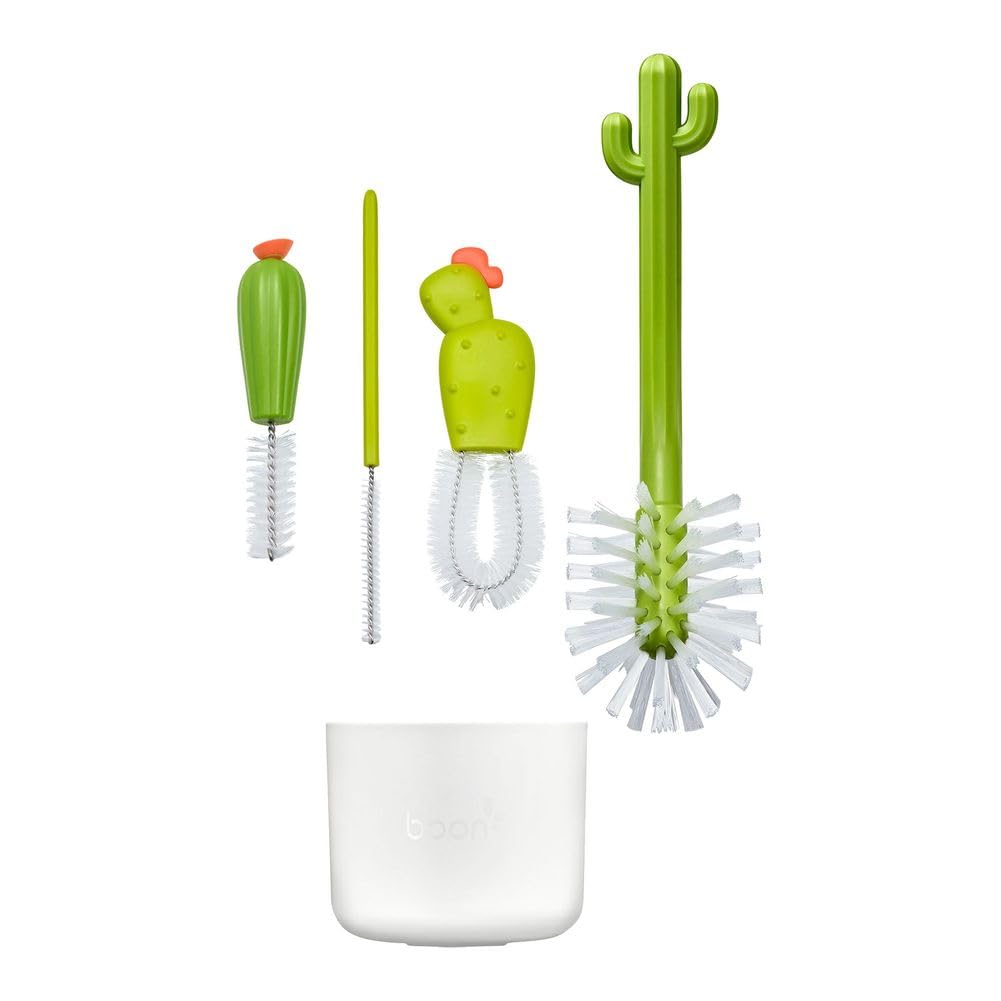 Boon Boon CACTI Bottle Cleaning Pack of 4 Brush Set | Prenatal, Babies, Nusring, Cybex, Avent Bottle Teat
