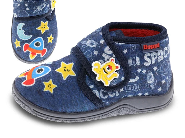 Beppi Indoor Shoe Baby Navy Blue 19 slipper