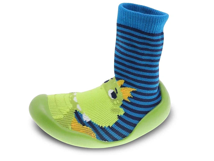 Beppi Baby slippers with a dinosaur theme. Slipper