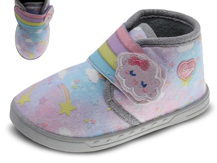 Beppi Baby slippers with print - Rainbow Indoor Shoe