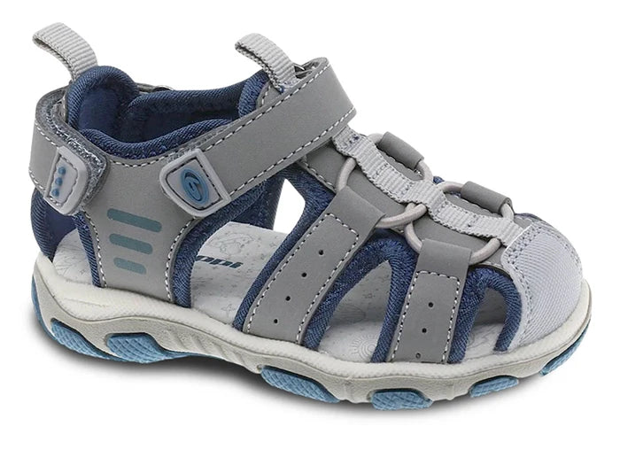 Beppi Baby Grey Casual Sandal in Synthetic Leather Sandal, USA international shipping, lebanon, babies