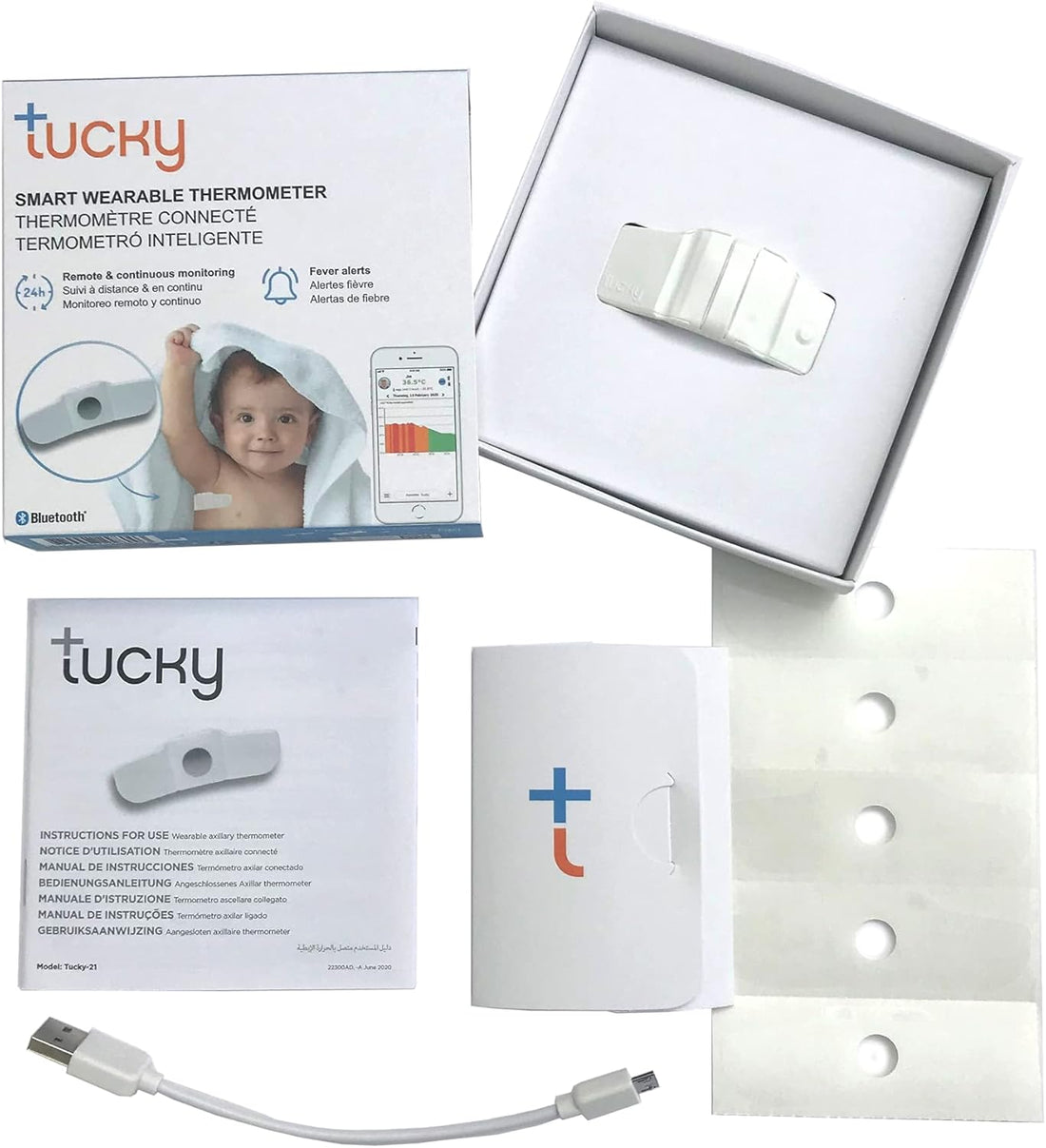 Tucky wearable connected thermometer