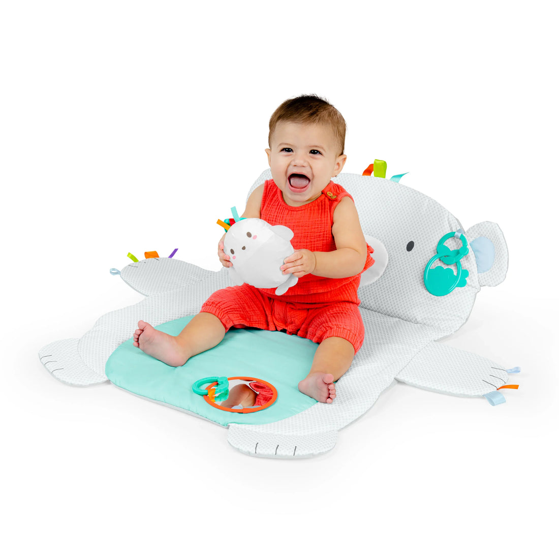Bright Starts Tummy Time Prop & Play Baby Activity Mat, Polar Bear Tummy Time