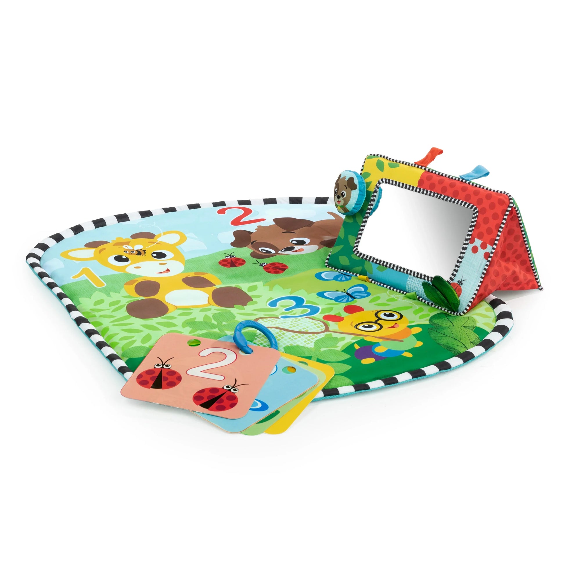 Baby Einstein Discovery Garden Tummy Time Mat & Mirror Tummy Time