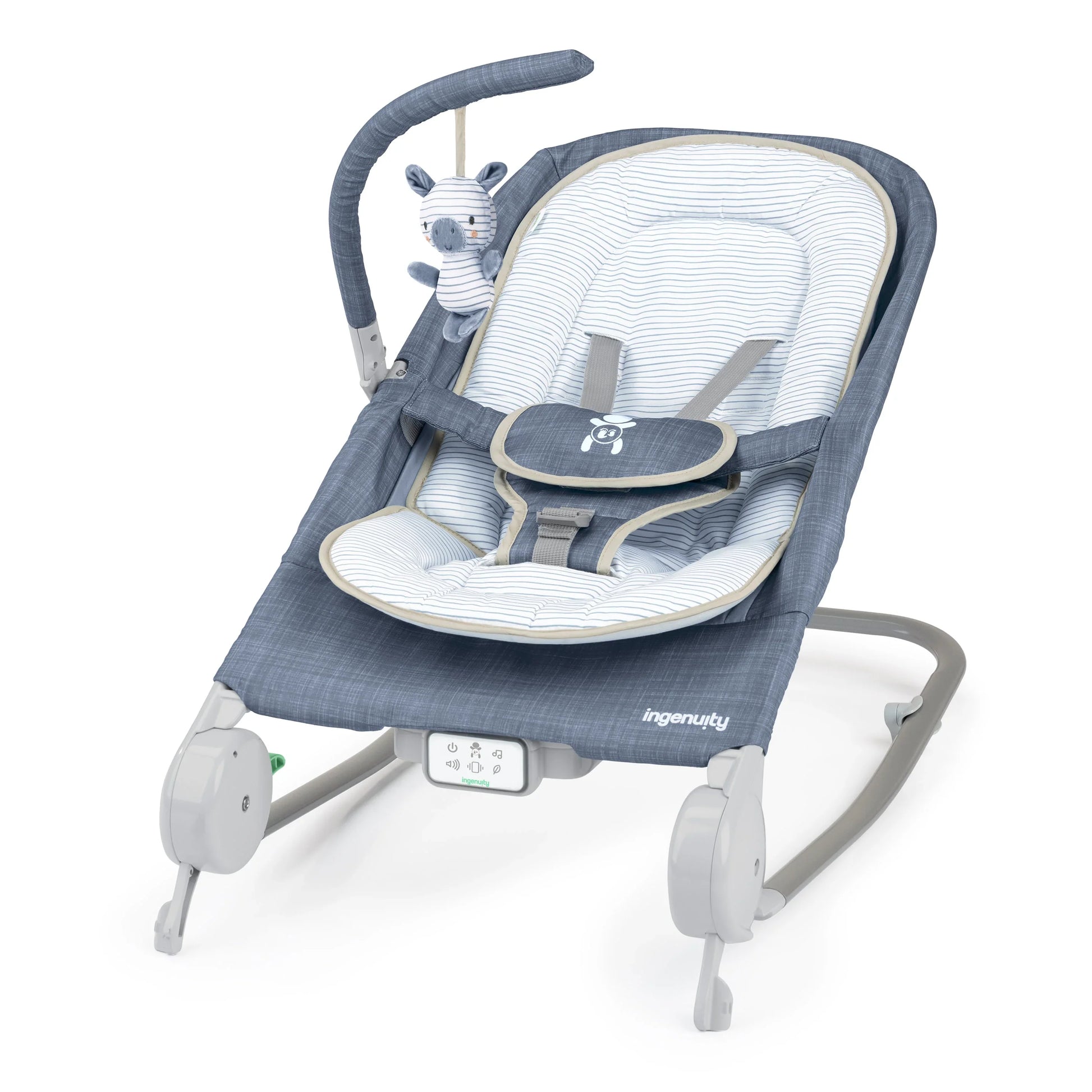 Ingenuity Happy Belly Rock-to-Bounce- Massage Seat - Chambray Rocker