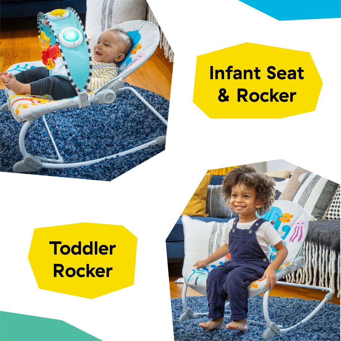 Baby Einstein Kick to It Opus Musical Infant to Toddler Rocker Rocker