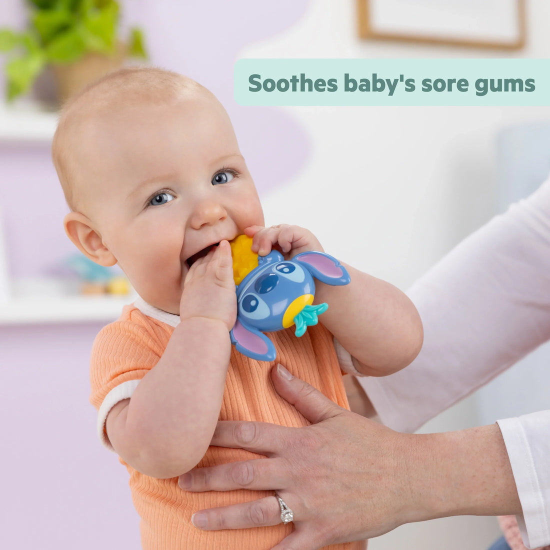 Ingenuity Disney Baby Stitch Tropical Teethe Rattle & Teether Teether