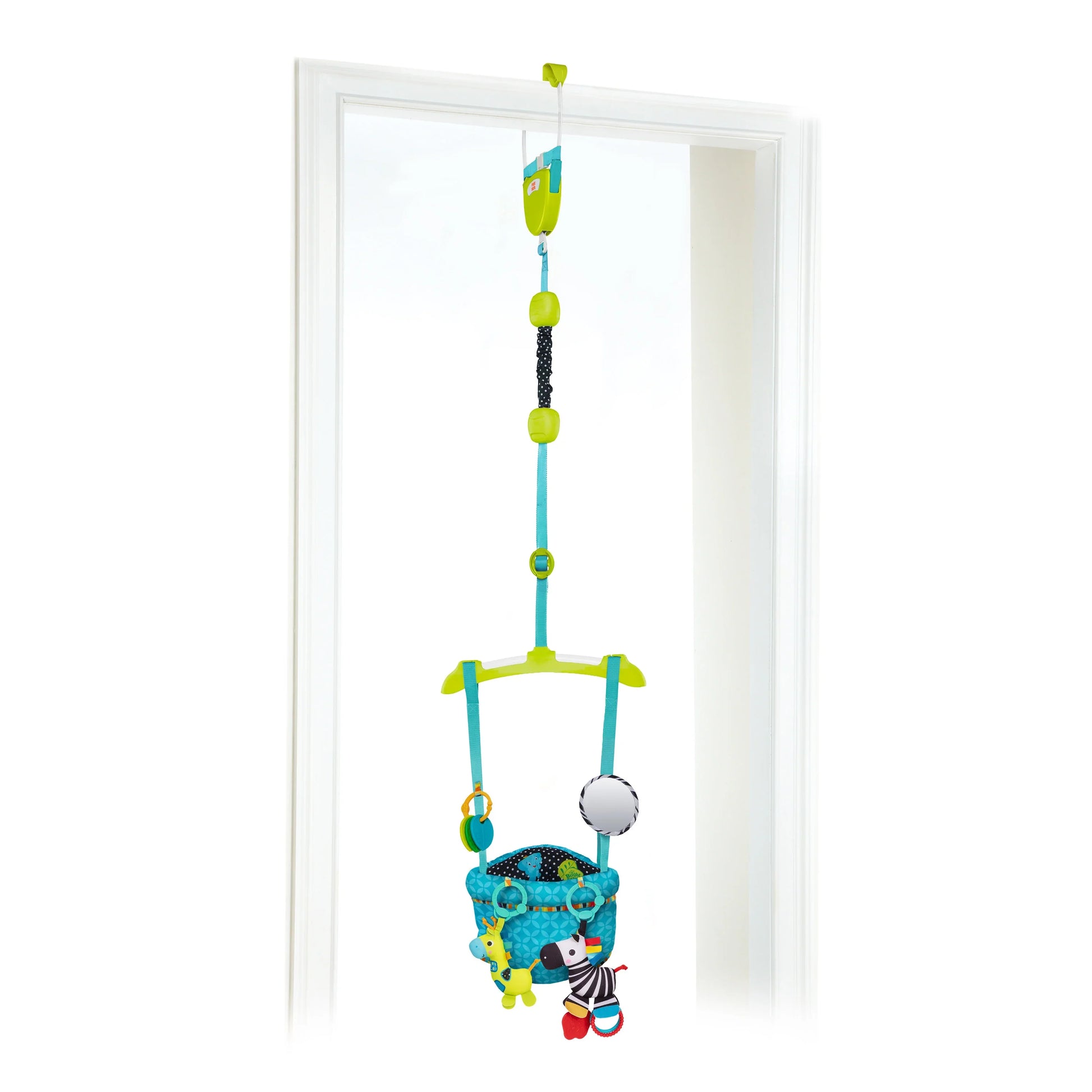 Bright Starts Bounce 'n Spring Deluxe Door Jumper with Take-Along Toys Bouncer