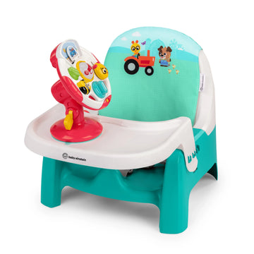 Bright Starts  Farm Explorers Snack & Steer Learn-to-Dine Feeding Seat Booster Seat