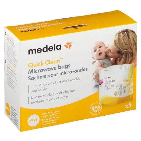 Medela Medela Quick Clean Pack of 5 Microwave Bags | Prenatal, Babies, Nusring, Cybex, Avent Bottle Feeding