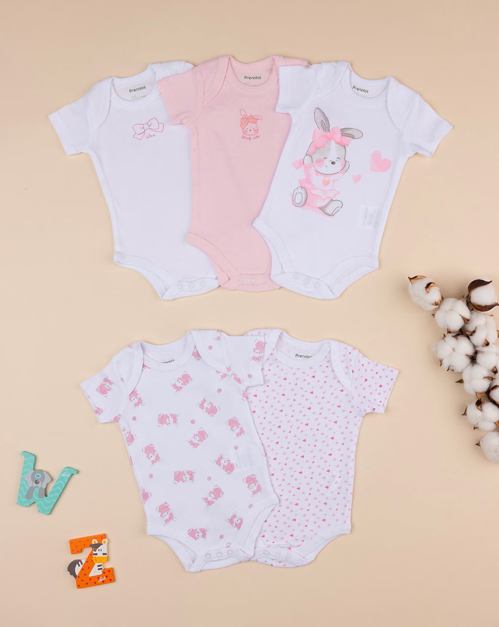 Prenatal Pack of of 5 Cotton Bodysuits | Prenatal, Babies, Nusring, Cybex, Avent Bodysuit