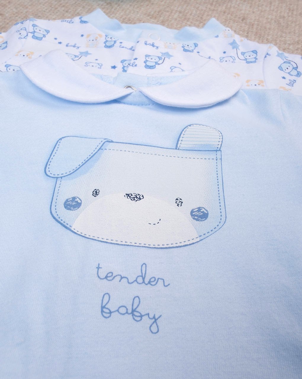 Prenatal Pack of 2 Overalls with Teddy Bear Print - Blue & White | Prenatal, Babies, Nusring, Cybex, Avent Overall