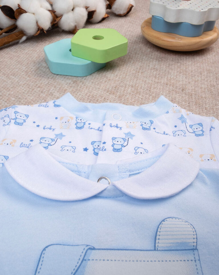 Prenatal Pack of 2 Overalls with Teddy Bear Print - Blue & White | Prenatal, Babies, Nusring, Cybex, Avent Overall