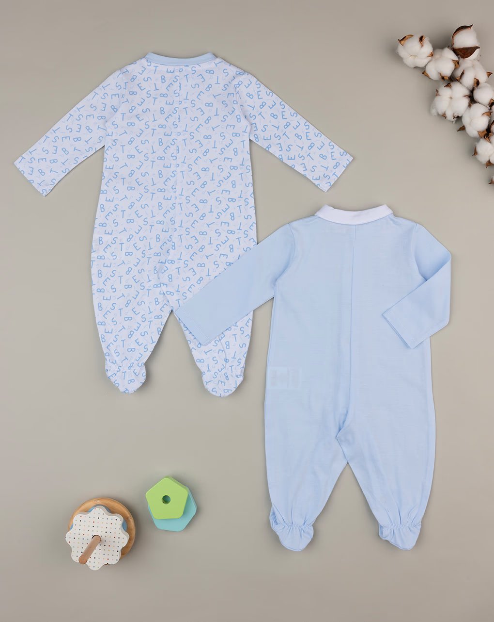 Prenatal Pack of 2 Overalls with Writing- 6-9M - Blue & White | Prenatal, Babies, Nusring, Cybex, Avent Overall