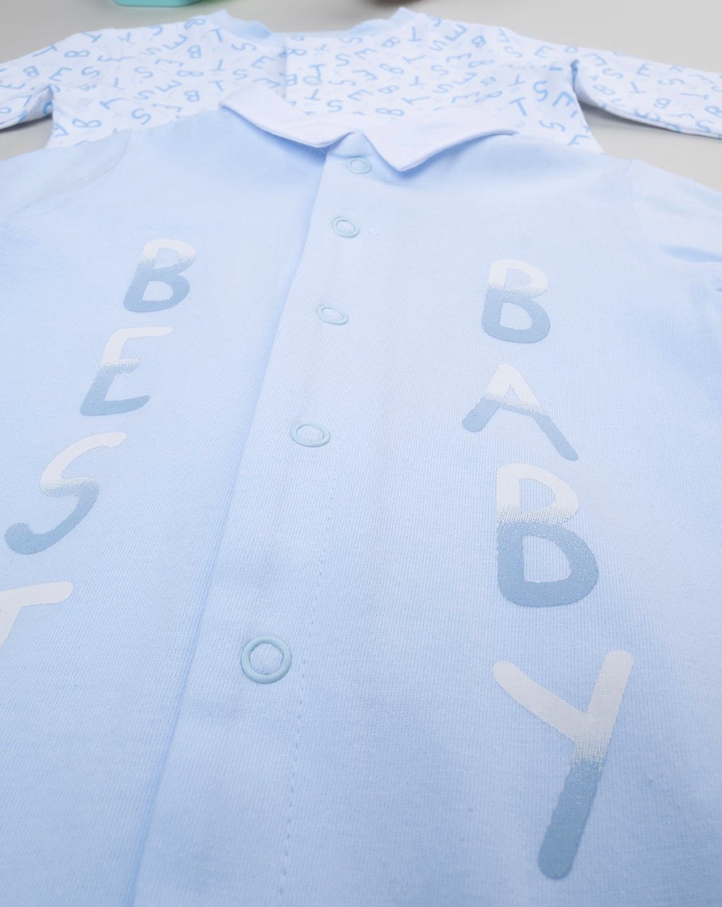 Prenatal Pack of 2 Overalls with Writing- 6-9M - Blue & White | Prenatal, Babies, Nusring, Cybex, Avent Overall
