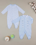 Prenatal Pack of 2 Overalls with Writing- 6-9M - Blue & White | Prenatal, Babies, Nusring, Cybex, Avent Overall