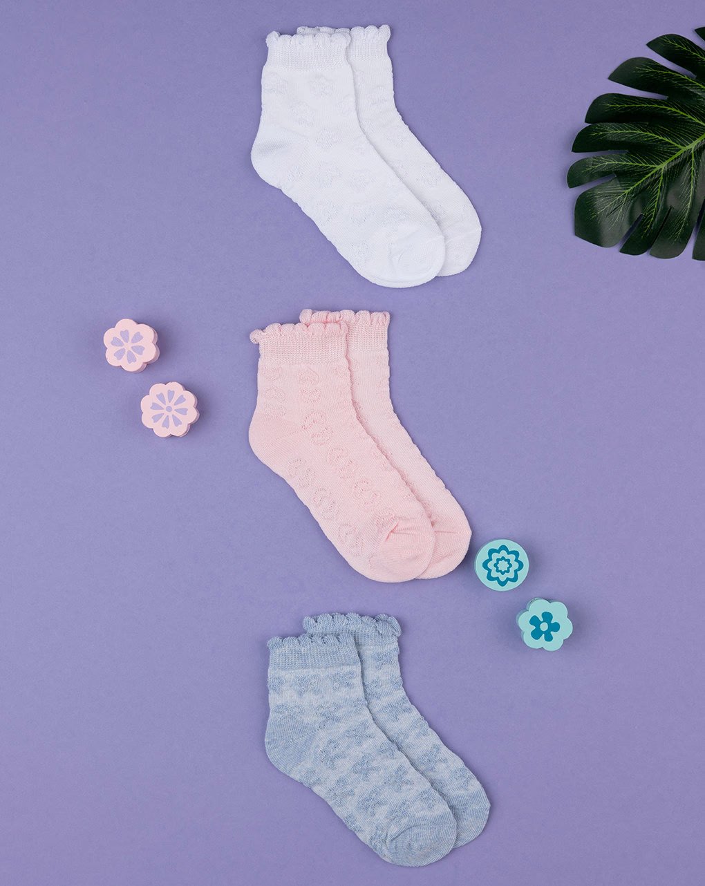 Prenatal Pack of 3 Short Cotton Socks For Girls | Prenatal, Babies, Nusring, Cybex, Avent Socks