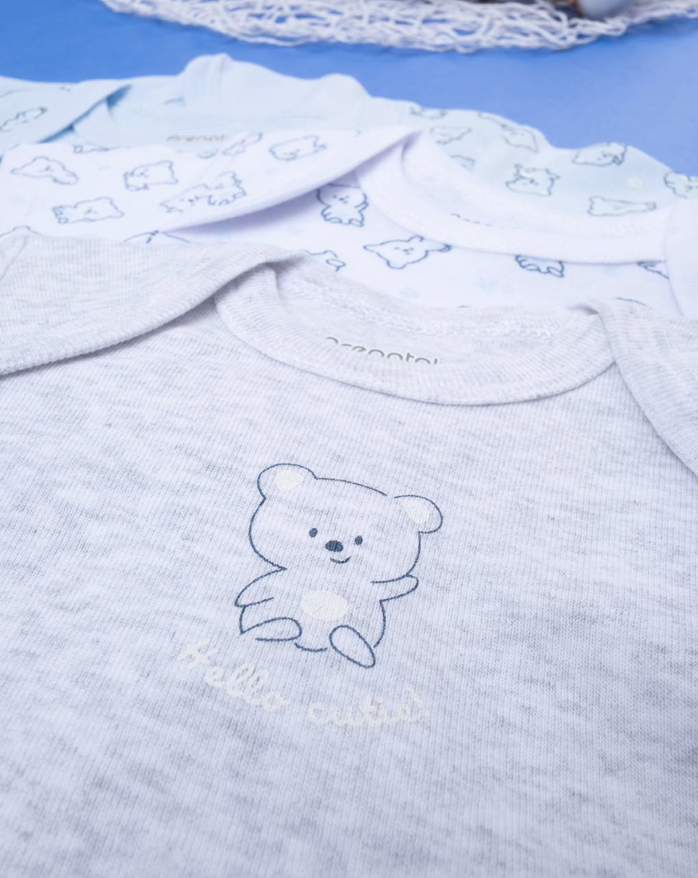 Prenatal Pack of 5 Ribbed Baby Bodysuits "Teddy Bear" | Prenatal, Babies, Nusring, Cybex, Avent Bodysuit