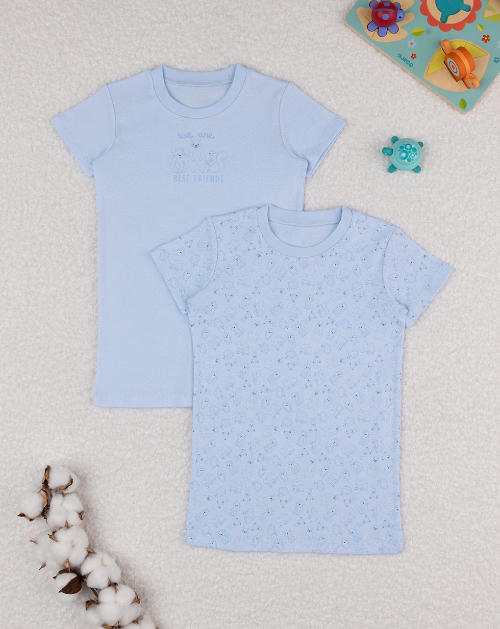 Prenatal Pack of 2 Organic Cotton Baby T-Shirts - Blue | Prenatal, Babies, Nusring, Cybex, Avent T-Shirt