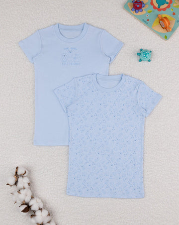 Prenatal Pack of 2 Organic Cotton Baby T-Shirts - Blue | Prenatal, Babies, Nusring, Cybex, Avent T-Shirt