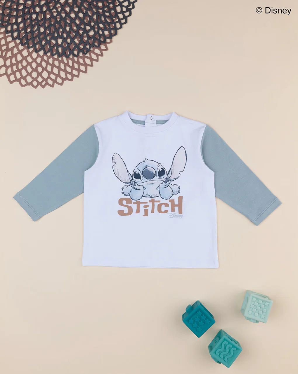 Prenatal White "stitch" T-shirt for kids T-Shirt