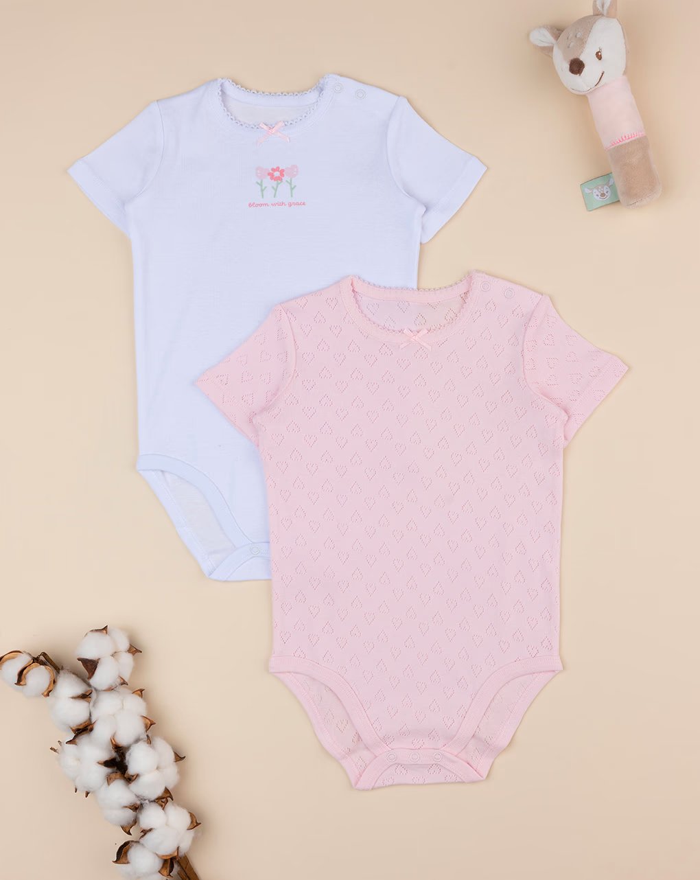 Prenatal Pack of 2 White and Baby Bodysuits - Pink | Prenatal, Babies, Nusring, Cybex, Avent Bodysuit