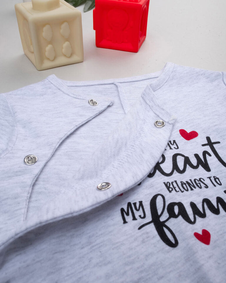 Prenatal My Heart Belongs To My Family One Size Interlock Overall | Prenatal, Babies, Nusring, Cybex, Avent Overall