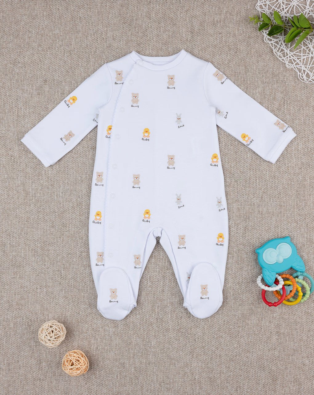 Prenatal Unisex Smile Allover Embroidery Jumpsuit | Prenatal, Babies, Nusring, Cybex, Avent Bodysuit