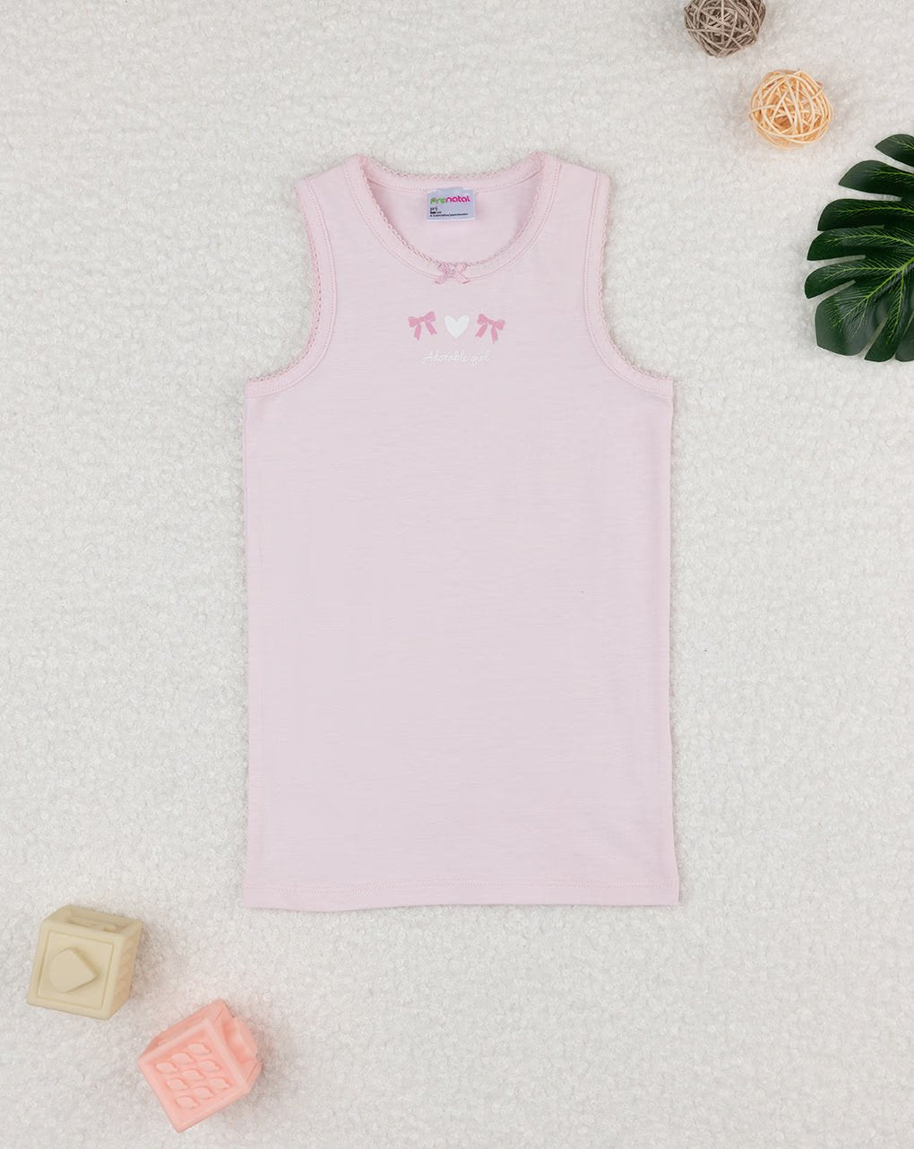 Prenatal Adorable Girl Tank Top with Bows Oeko-Tex - Pink | Prenatal, Babies, Nusring, Cybex, Avent Tank Top
