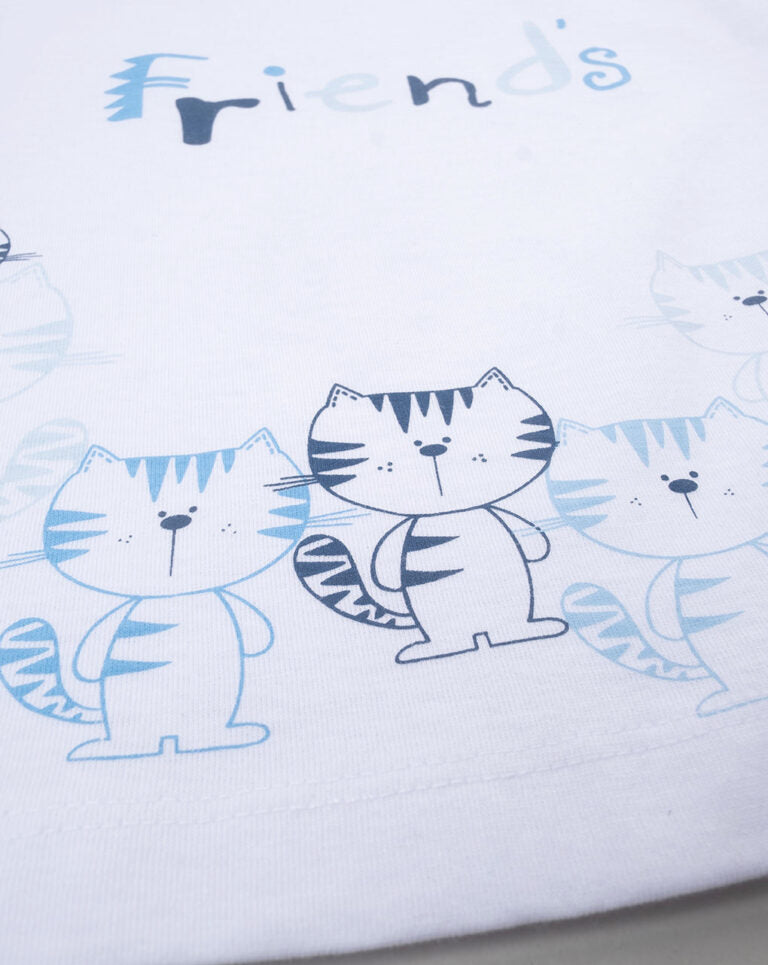 Prenatal Cat Pyjamas For Kids - White & Blue | Prenatal, Babies, Nusring, Cybex, Avent Pyjamas