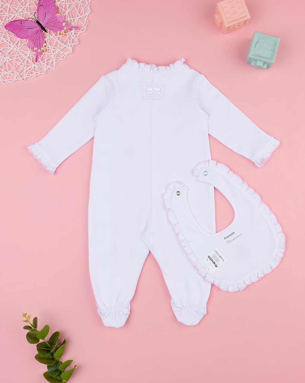 Prenatal Baby Romper with Bib - White | Prenatal, Babies, Nusring, Cybex, Avent Romper